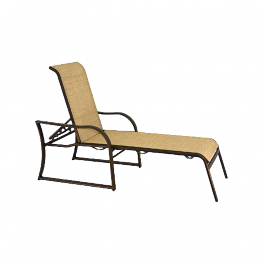 Valrico Armless 12" Seat Chaise Lounge with Wheels Sunbrite Outdoor