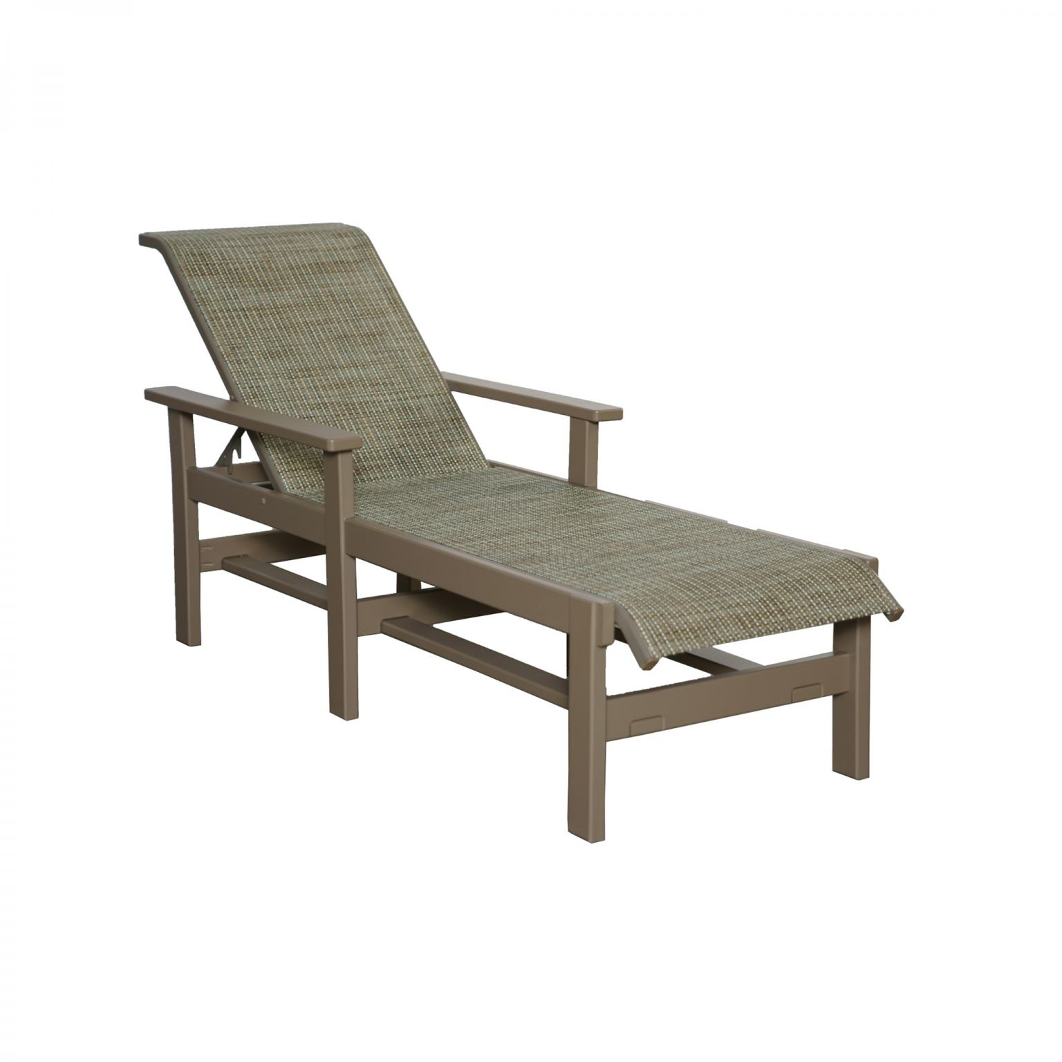 Marine Grade Polymer Sling Chaise Lounge W/ Arms Sunbrite Outdoor