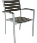 AL-5602 Faux Teak Dining Arm Chair - Image 5
