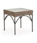 Largo Square End Table with Glass Top 