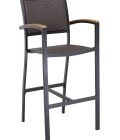 BAL-5625 Wicker Aluminum Bar Stool - Image 3