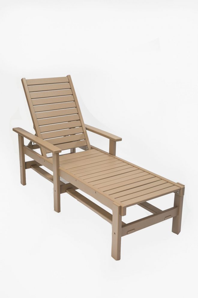 Marine Grade Polymer Slat Chaise Lounge Sunbrite Outdoor Furniture